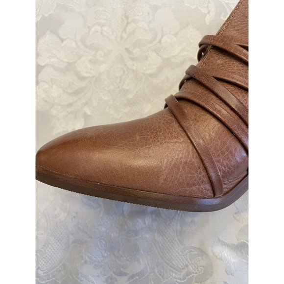 Bernardo Felicity Brown Leather Boots Stacked Heal Size 8.5 M Slip On Comfort - Picture 12 of 16